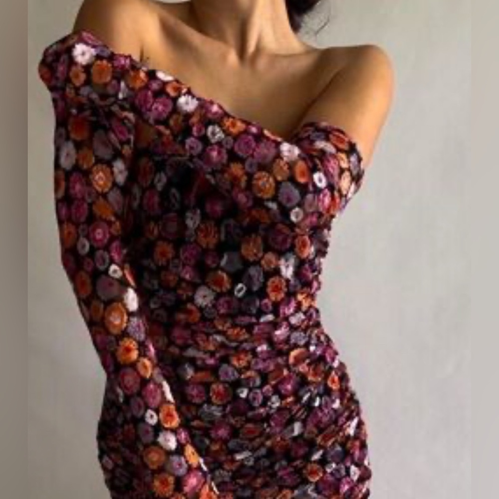 Floral Off-Shoulder Mini Dress
